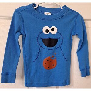 Hanna Anderson Sesame Street 3T Blue Cookie Monster Pajama Top NO BOTTOMS!